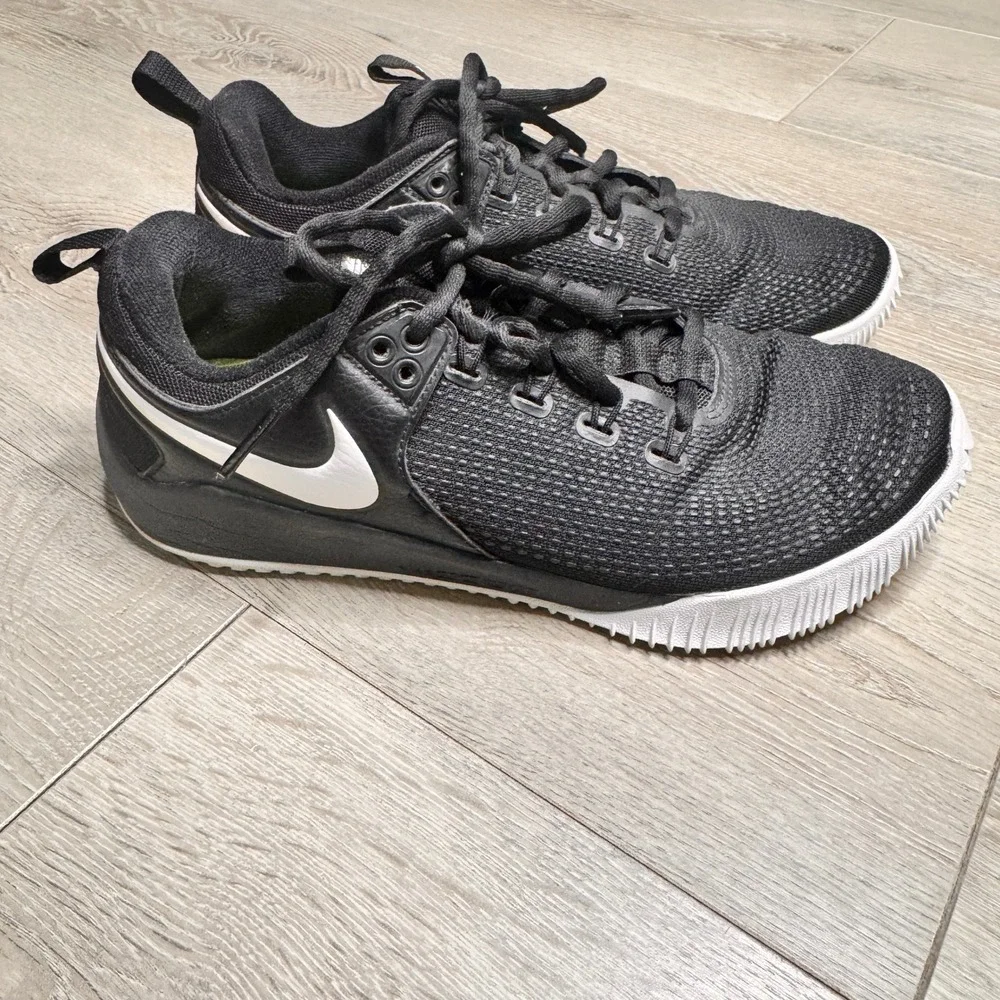 Nike Zoom Hyperace 2 Black Volleyball Shoes Sneakers Size 8 Athletic Lace AA0286